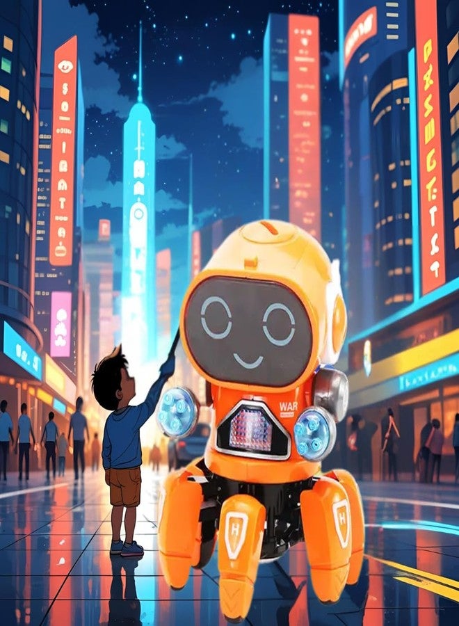 VRION® KRIMION® Toy Robot Dancing All Direction Rotation Robot with Colorful Lights and Music Dancing Robot Toys for Boys and Girls | Pack of 1 I (Assorted Colours) - Image 4